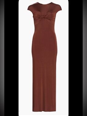 TOVE Mali Twist-Front Maxi Dress Cinnamon Size 8